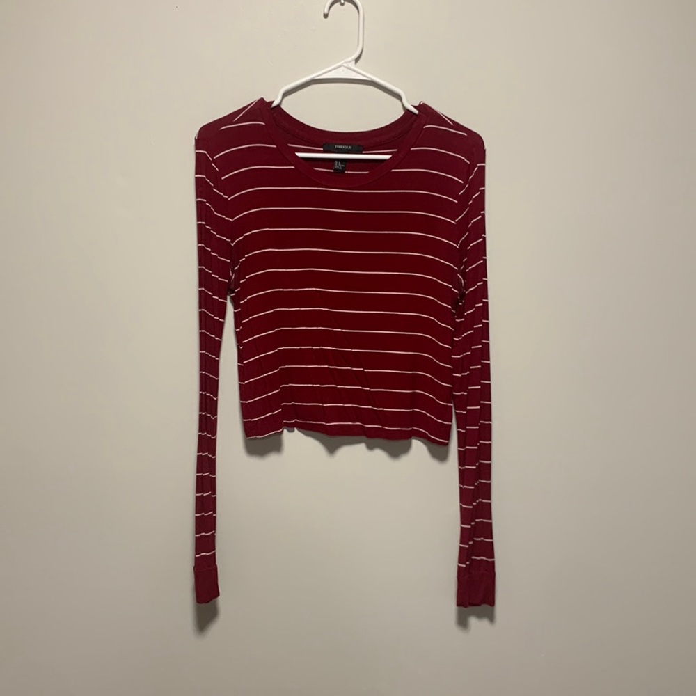 Long sleeved striped shirt